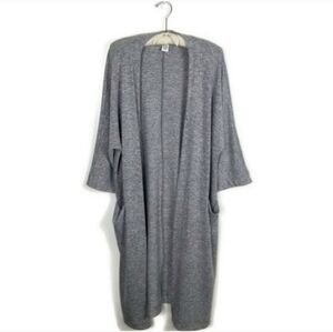 Gray Open-Front Women's Sweater